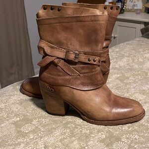 BEDSTU Brown Leather Ankle Boots